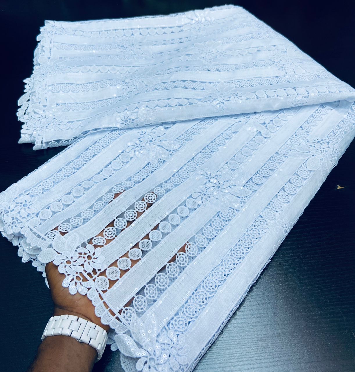 Affordable and quality ankara deals Guipre Chord Lace (2)